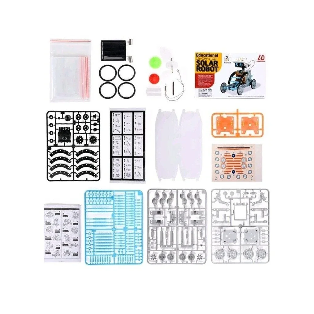 NEW-Science STEM Solar Powered Robot Kit 12-in-1 Science Toys for Kids Age 8+
